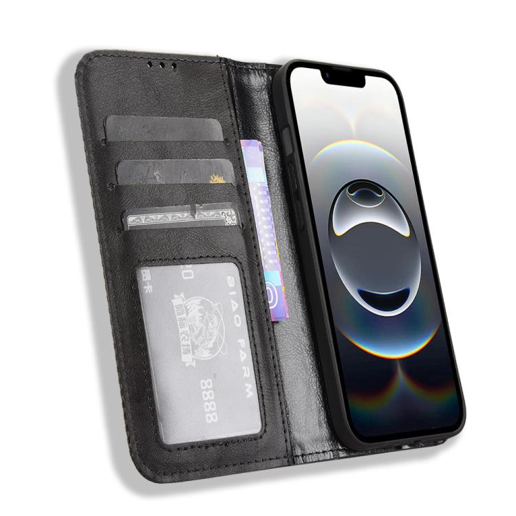 For iPhone 17e / 16e Magnetic Buckle Retro Texture Leather Phone Case