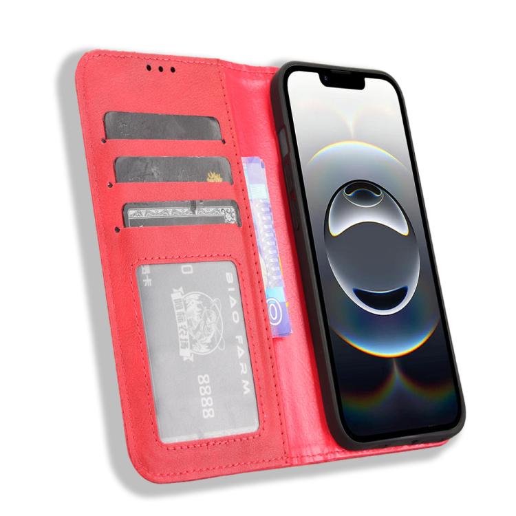 For iPhone 17e / 16e Magnetic Buckle Retro Texture Leather Phone Case