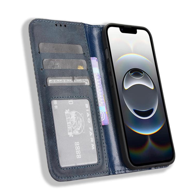 For iPhone 17e / 16e Magnetic Buckle Retro Texture Leather Phone Case