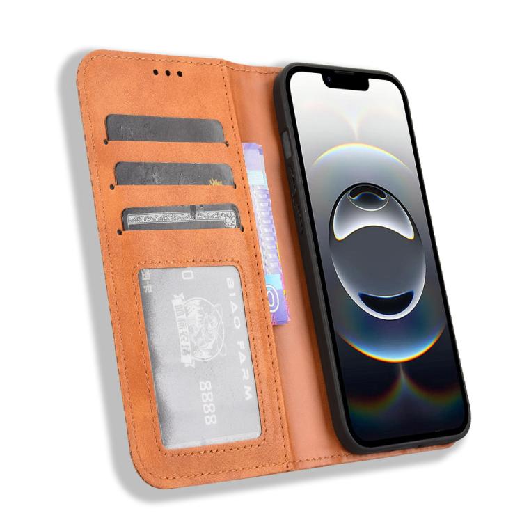 For iPhone 17e / 16e Magnetic Buckle Retro Texture Leather Phone Case