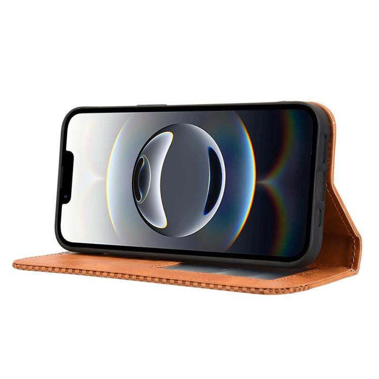 For iPhone 17e / 16e Magnetic Buckle Retro Texture Leather Phone Case