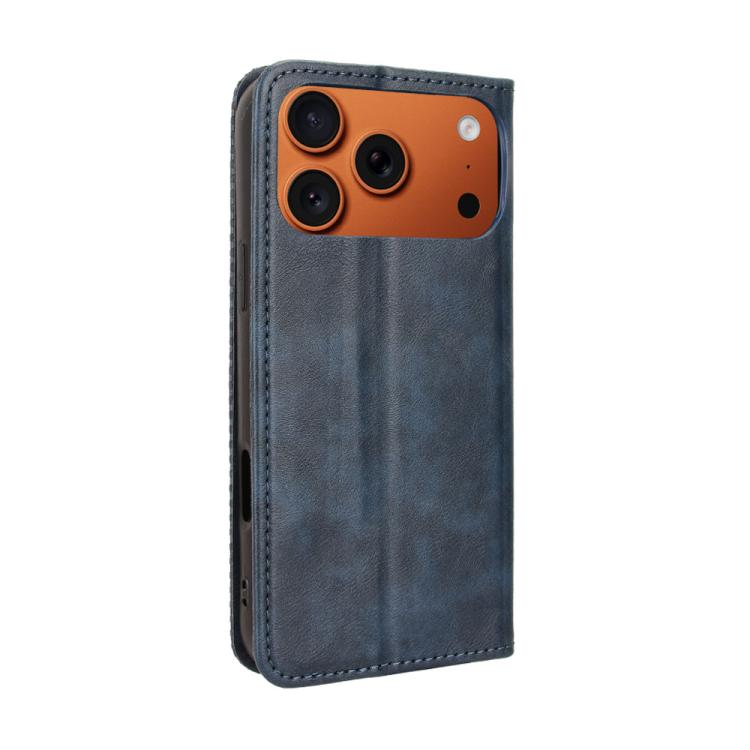 For iPhone 17 Pro Max Magnetic Buckle Retro Texture Leather Phone Case