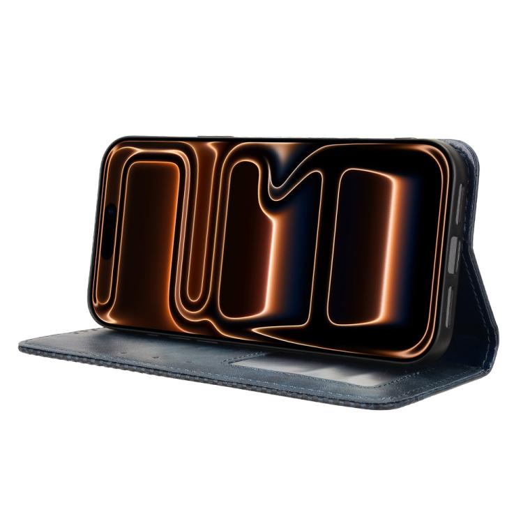 For iPhone 17 Pro Magnetic Buckle Retro Texture Leather Phone Case