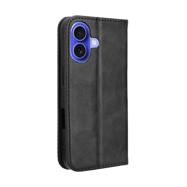 For iPhone 17 Magnetic Buckle Retro Texture Leather Phone Case