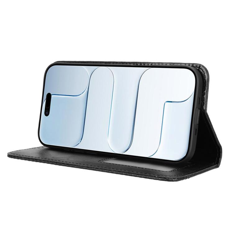 For iPhone Air Magnetic Buckle Retro Texture Leather Phone Case