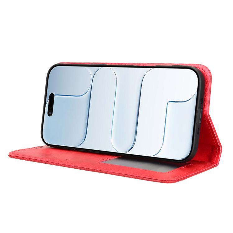 For iPhone Air Magnetic Buckle Retro Texture Leather Phone Case