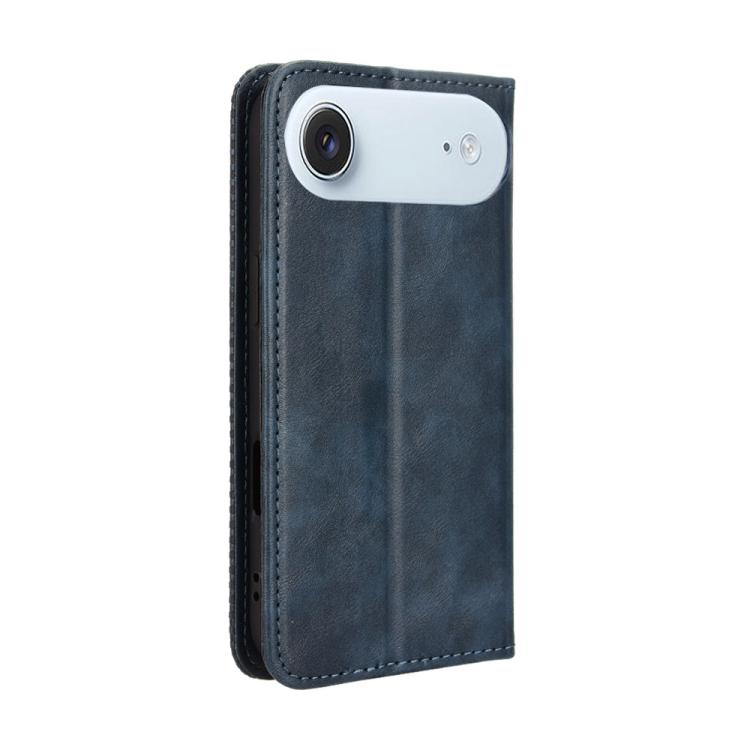 For iPhone Air Magnetic Buckle Retro Texture Leather Phone Case