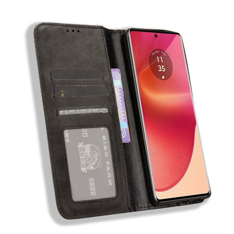 For Motorola Edge 50 Fusion 5G Magnetic Buckle Retro Texture Leather Phone Case