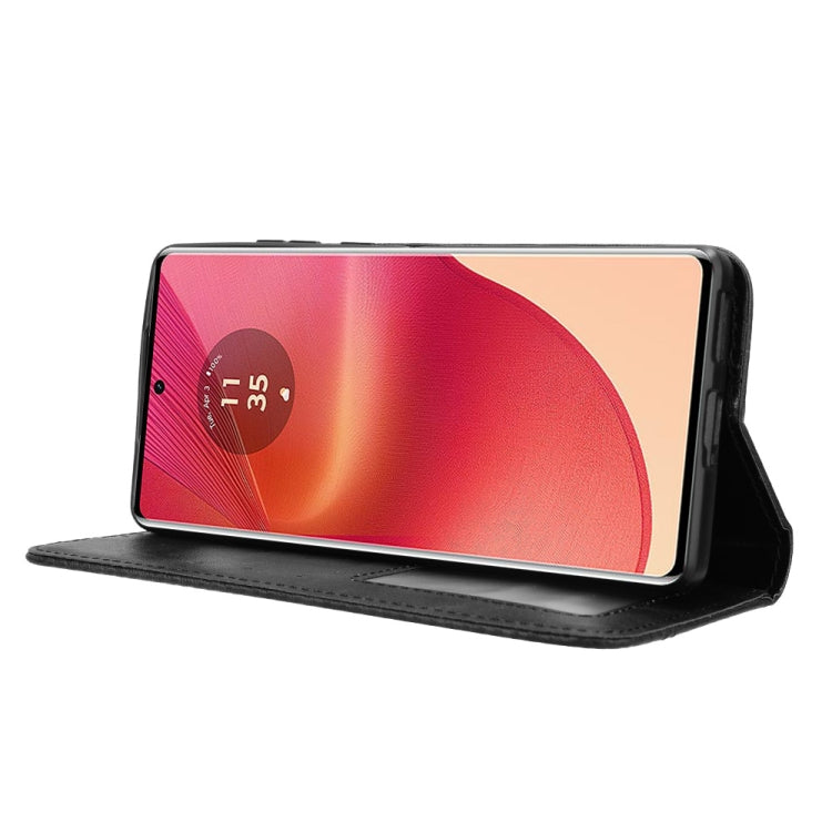 For Motorola Edge 50 Fusion 5G Magnetic Buckle Retro Texture Leather Phone Case