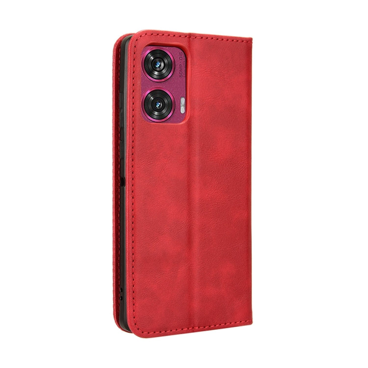For Motorola Edge 50 Fusion 5G Magnetic Buckle Retro Texture Leather Phone Case