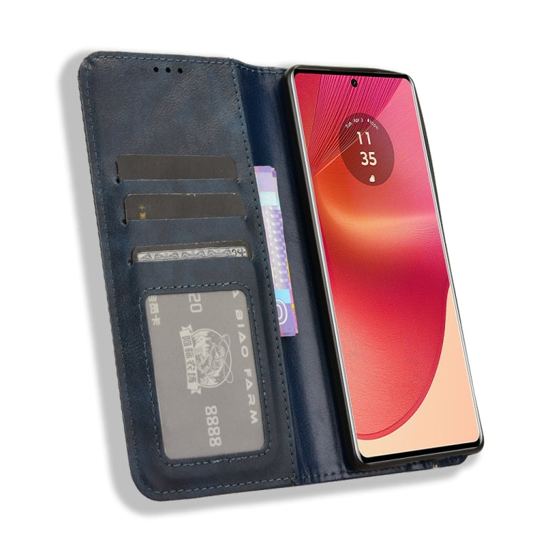 For Motorola Edge 50 Fusion 5G Magnetic Buckle Retro Texture Leather Phone Case