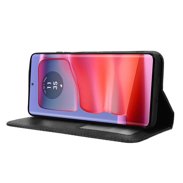 For Motorola Edge 50 Pro 5G Magnetic Buckle Retro Texture Leather Phone Case