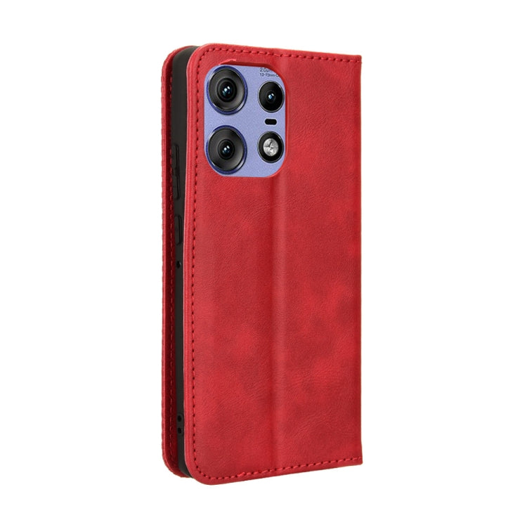 For Motorola Edge 50 Pro 5G Magnetic Buckle Retro Texture Leather Phone Case
