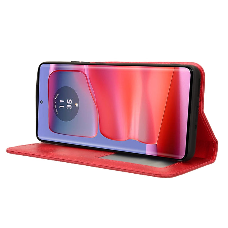 For Motorola Edge 50 Pro 5G Magnetic Buckle Retro Texture Leather Phone Case