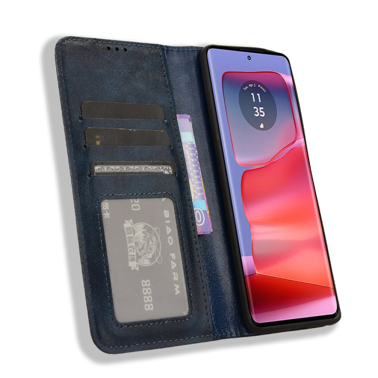 For Motorola Edge 50 Pro 5G Magnetic Buckle Retro Texture Leather Phone Case