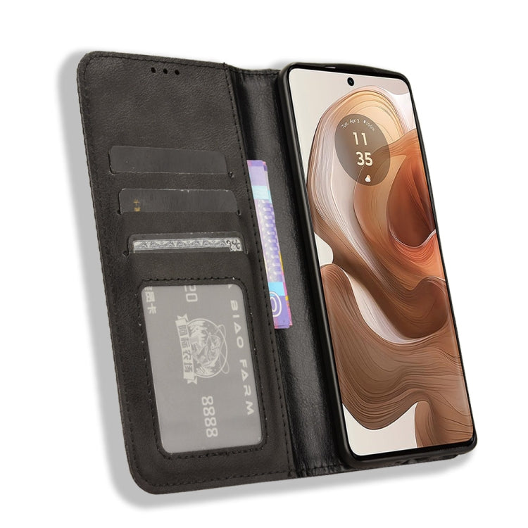 For Motorola Moto X50 Ultra 5G Magnetic Buckle Retro Texture Leather Phone Case