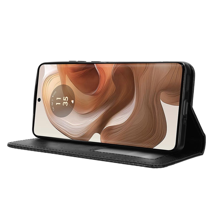 For Motorola Moto X50 Ultra 5G Magnetic Buckle Retro Texture Leather Phone Case