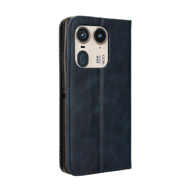 For Motorola Moto X50 Ultra 5G Magnetic Buckle Retro Texture Leather Phone Case