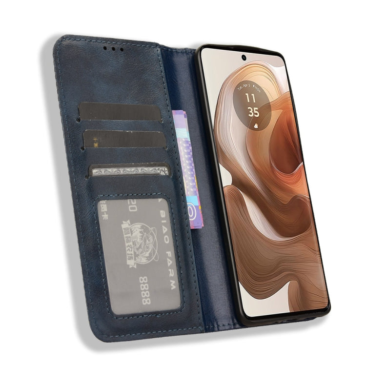 For Motorola Moto X50 Ultra 5G Magnetic Buckle Retro Texture Leather Phone Case