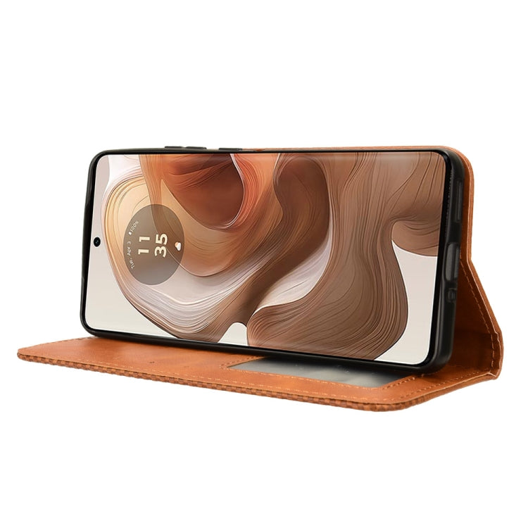 For Motorola Moto X50 Ultra 5G Magnetic Buckle Retro Texture Leather Phone Case