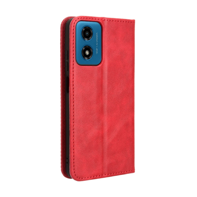 For Motorola Moto E14 / G04 / G04s Magnetic Buckle Retro Texture Leather Phone Case