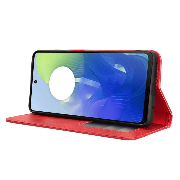 For Motorola Moto E14 / G04 / G04s Magnetic Buckle Retro Texture Leather Phone Case