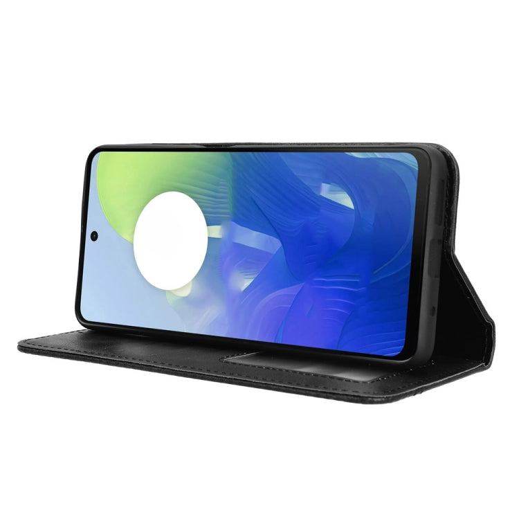 For Motorola Moto G24 / G24 Power Magnetic Buckle Retro Texture Leather Phone Case