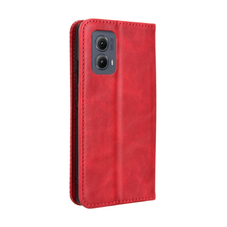 For Motorola Edge 2024 5G Magnetic Buckle Retro Texture Leather Phone Case