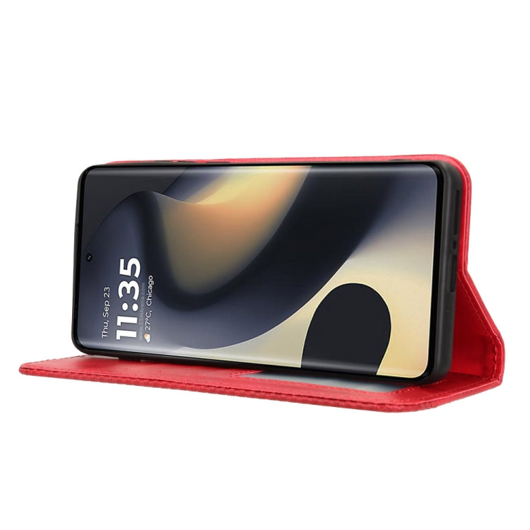 For Motorola Edge 2024 5G Magnetic Buckle Retro Texture Leather Phone Case