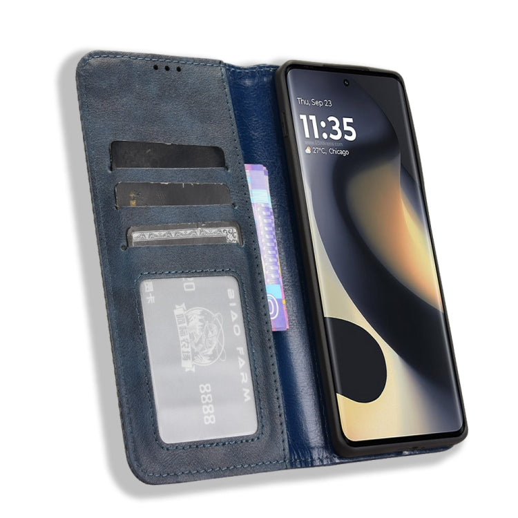 For Motorola Edge 2024 5G Magnetic Buckle Retro Texture Leather Phone Case