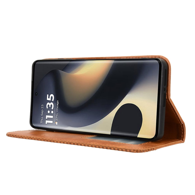 For Motorola Edge 2024 5G Magnetic Buckle Retro Texture Leather Phone Case