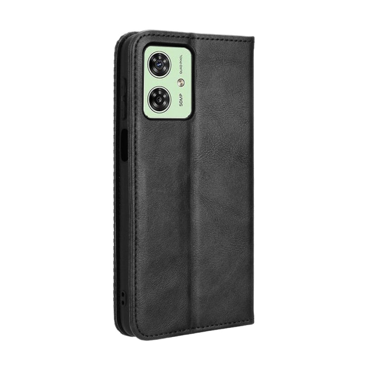 For Motorola Moto G64 5G / G64y 5G Magnetic Buckle Retro Texture Leather Phone Case