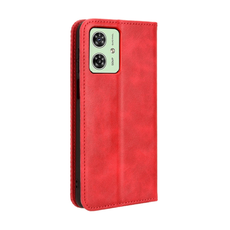 For Motorola Moto G64 5G / G64y 5G Magnetic Buckle Retro Texture Leather Phone Case