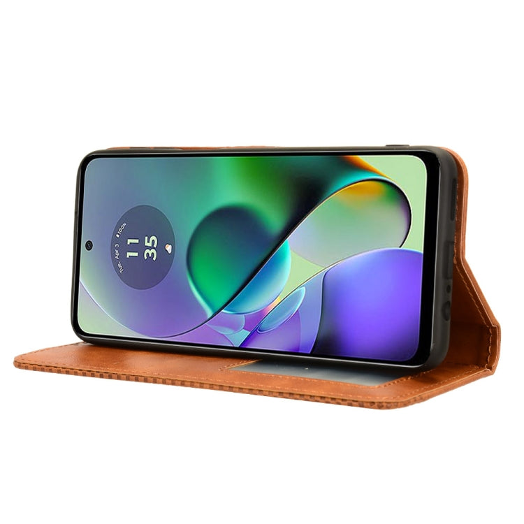 For Motorola Moto G64 5G / G64y 5G Magnetic Buckle Retro Texture Leather Phone Case