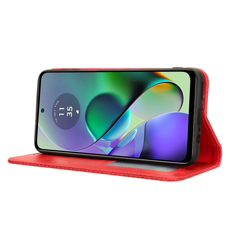 For Motorola Moto G54 5G / G54 Power Magnetic Buckle Retro Texture Leather Phone Case