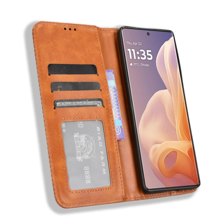 For Motorola Moto G85 5G / S50 Neo 5G Magnetic Buckle Retro Texture Leather Phone Case