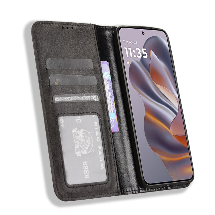 For Motorola S50 5G / Edge 50 Neo Magnetic Buckle Retro Texture Leather Phone Case