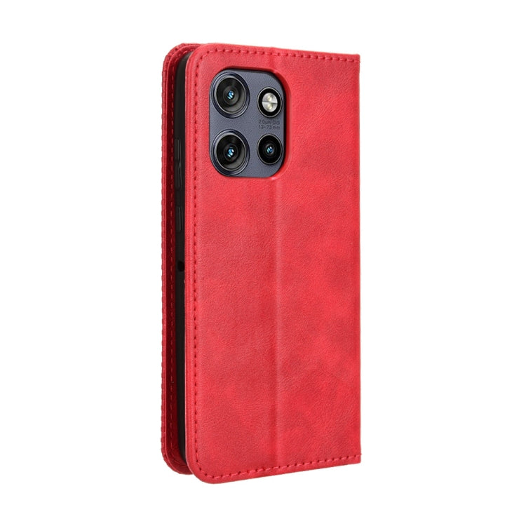 For Motorola S50 5G / Edge 50 Neo Magnetic Buckle Retro Texture Leather Phone Case