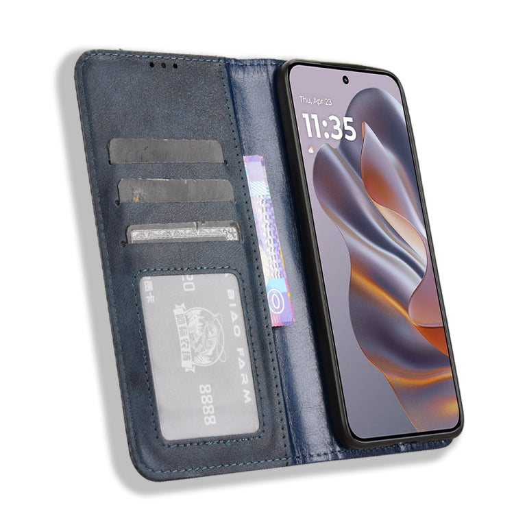 For Motorola S50 5G / Edge 50 Neo Magnetic Buckle Retro Texture Leather Phone Case