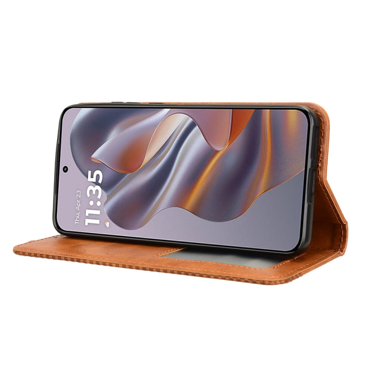 For Motorola S50 5G / Edge 50 Neo Magnetic Buckle Retro Texture Leather Phone Case