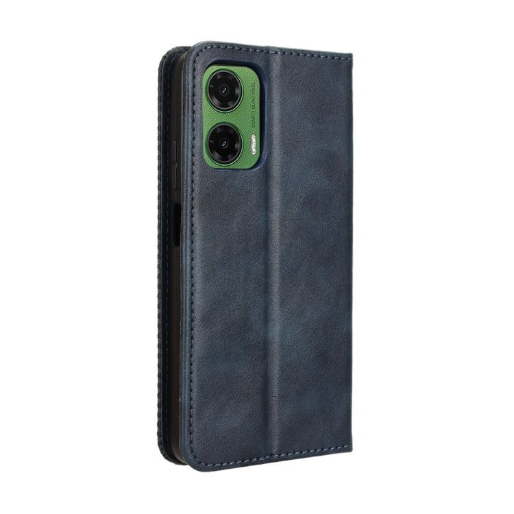For Motorola Moto G35 5G Magnetic Buckle Retro Texture Leather Phone Case