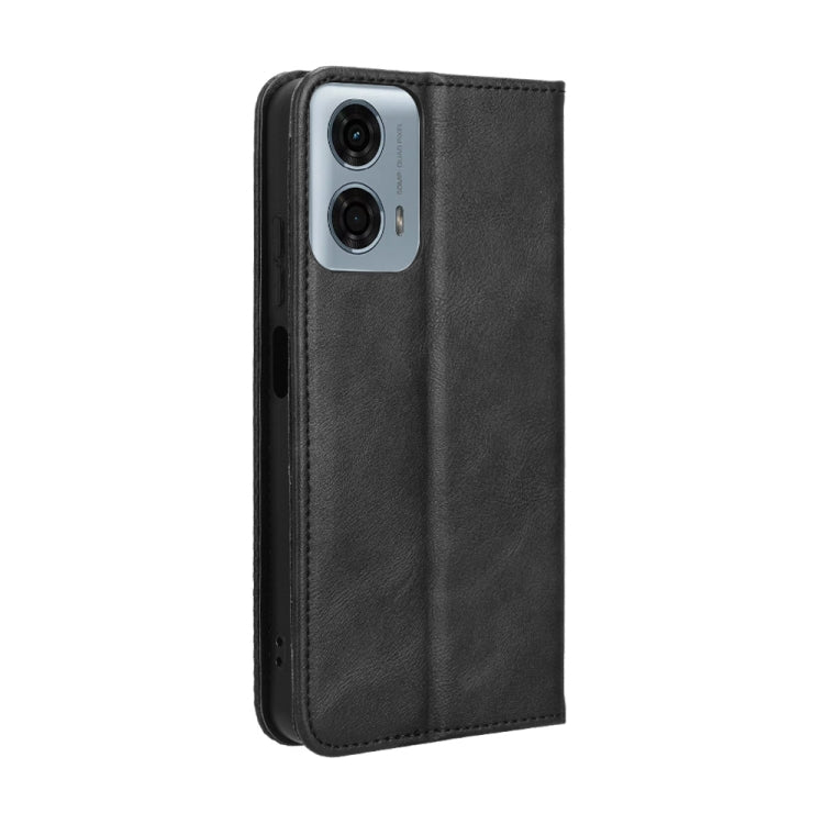 For Motorola Moto G45 5G / G34 5G Magnetic Buckle Retro Texture Leather Phone Case