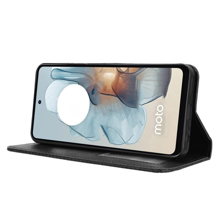 For Motorola Moto G45 5G / G34 5G Magnetic Buckle Retro Texture Leather Phone Case