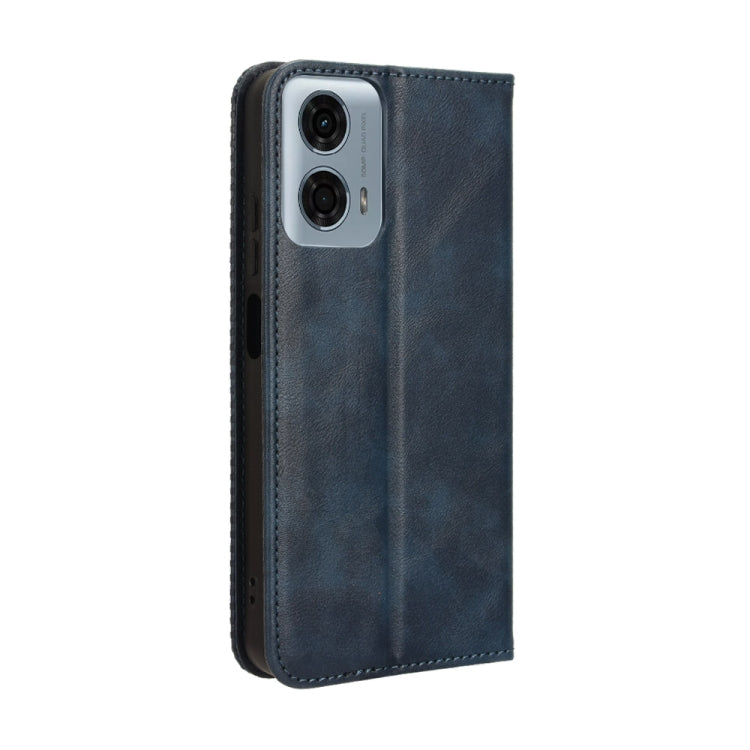 For Motorola Moto G45 5G / G34 5G Magnetic Buckle Retro Texture Leather Phone Case