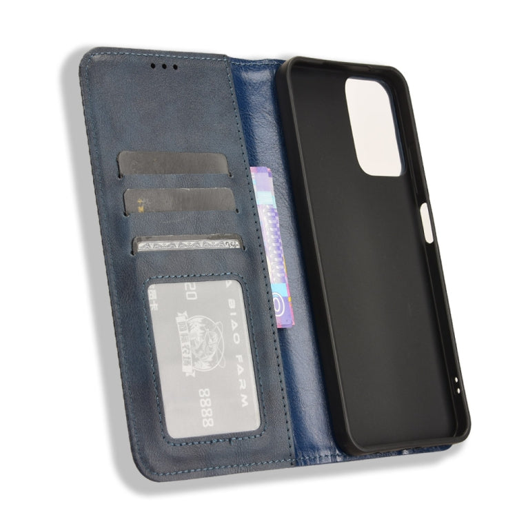 For Motorola Moto G45 5G / G34 5G Magnetic Buckle Retro Texture Leather Phone Case