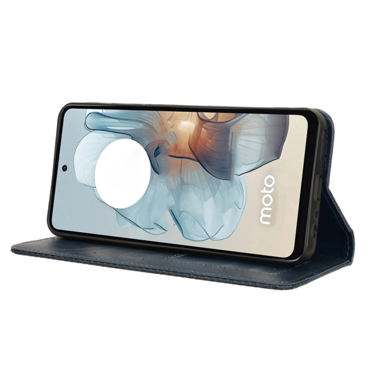 For Motorola Moto G45 5G / G34 5G Magnetic Buckle Retro Texture Leather Phone Case