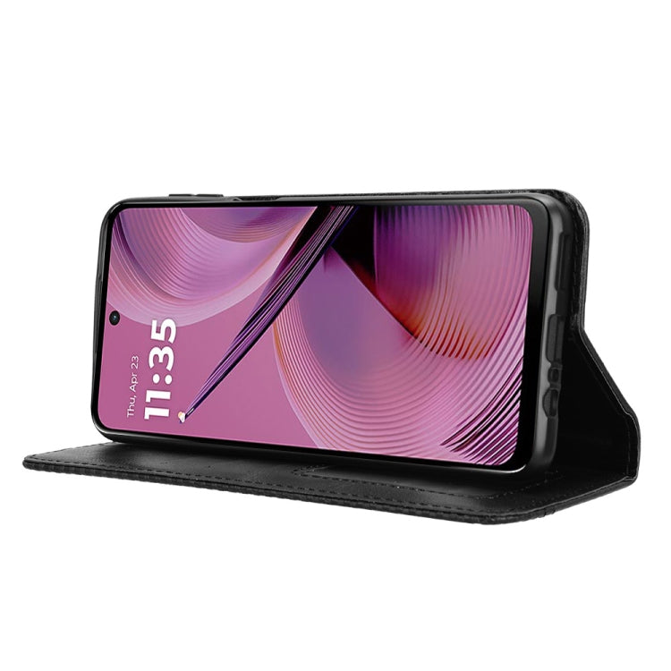 For Motorola Moto G55 5G Magnetic Buckle Retro Texture Leather Phone Case