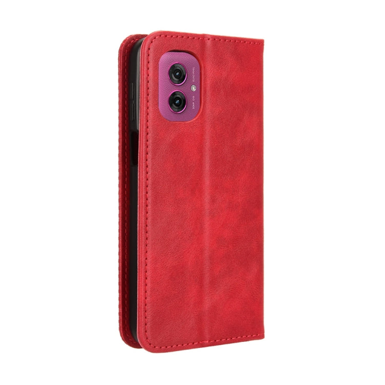 For Motorola Moto G55 5G Magnetic Buckle Retro Texture Leather Phone Case