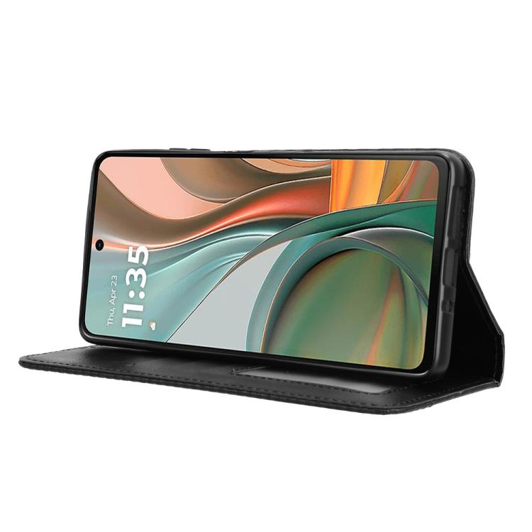 For Motorola Moto G75 5G Magnetic Buckle Retro Texture Leather Phone Case
