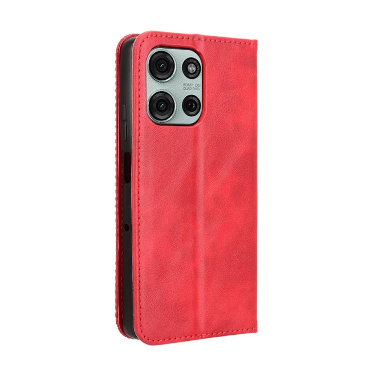 For Motorola Moto G75 5G Magnetic Buckle Retro Texture Leather Phone Case